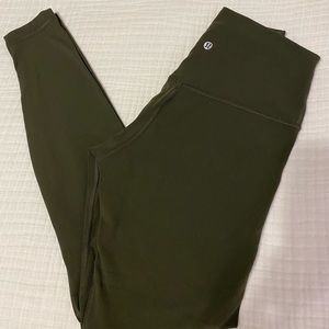 Lululemon Align Army Green 28” Leggings Size 6
